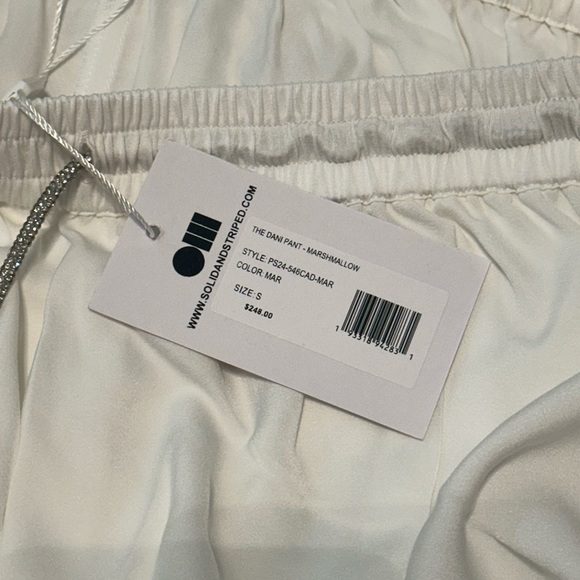 Solid & Striped Dani Rhinestone Pant in Marshmellow - Picture 5 of 5